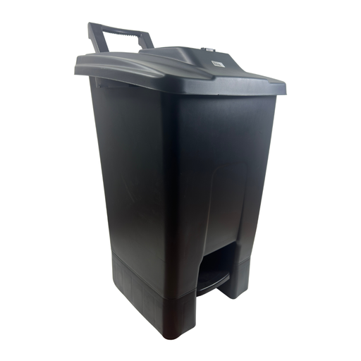[20001323] BASURERO PLAS 105 LT 2 TAPAS C/PEDAL RODOS/HALADERA PLASTIEXPORT