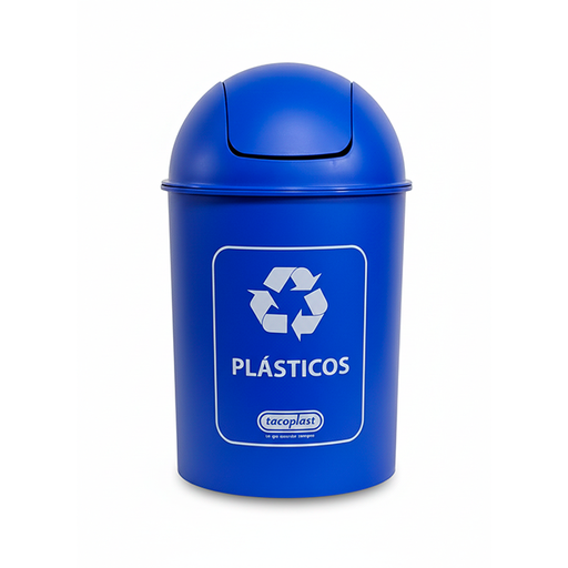 [8715] BASURERO PLAS 20 LT AZ RECICLABLE TACOPLAST 86104