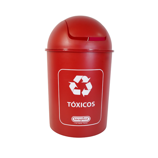 [2098] BASURERO PLAS 20 LT RJ TOXICO RECICLABLE TACOPLAST 86105