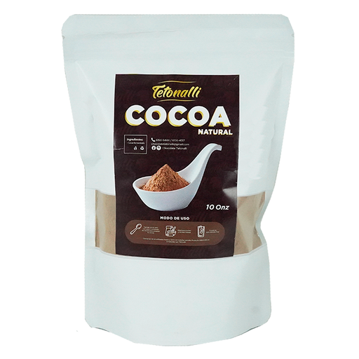 [2154] COCOA NATURAL S/AZUCAR INSTAN 10 OZ TETONALLI