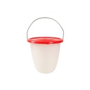 CUBETA PLAS 3.5 LT TRANS/COLOR SPARTA