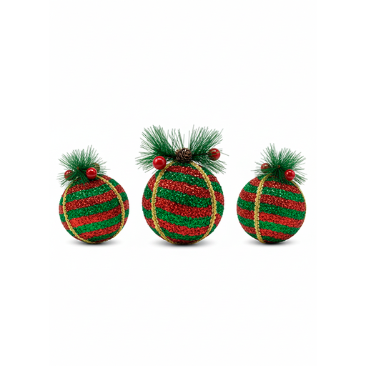 [1016761] ESFERA NAVIDEÑA DECO 8 CM 3 PZ X152ETZ