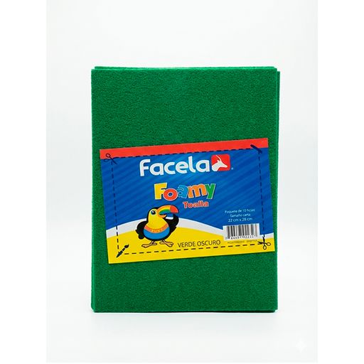 [15009102] FOAMY TOALLA/PLUSH VERDE OSC 22X28X2 MM PT92232
