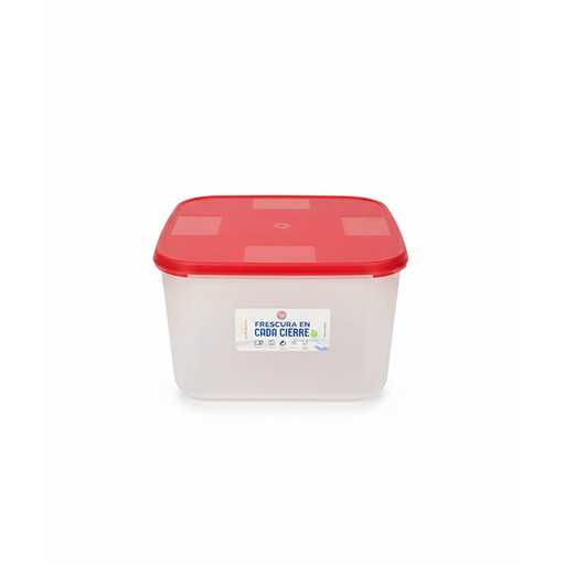 [15002649] HERMETICO PLAS 2 CUAD CEREZA TRANSC TACOPLAST 30875