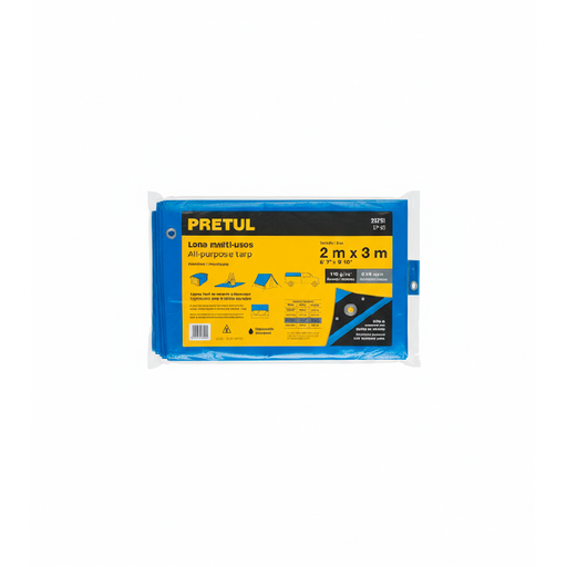 [9247] LONA MULTIUSOS 2X3 MT AZUL PRETUL LP-23 23731
