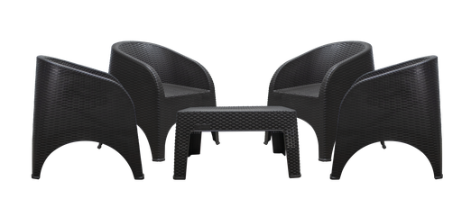 [1015016] MUEBLES PLAS 4 SILLAS+MESA CF BISTRO FIESTA 184211 SANCHIA