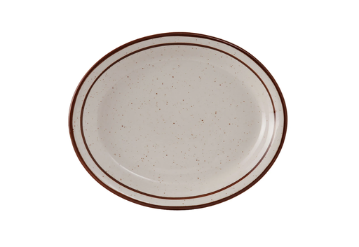 [1015555] PLATO CERA 11.5X9" OVAL O/CF MOTEADO TUXTON TBS-013