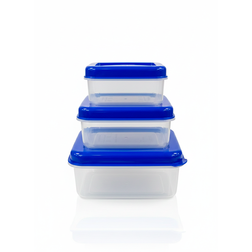 [6583] SET 3 HERMETICO PLAS RECT 88247C/88247 COLOR/TRANSP