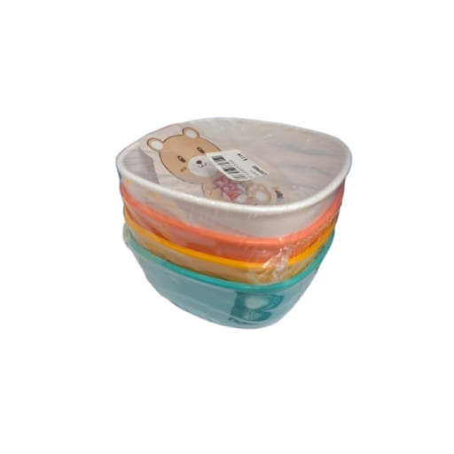 [15009680] SET 4 BOQUEROS PLAS CUAD 4.5X4.5" XJ-8281