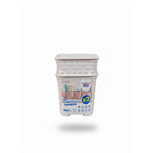 [15010419] SET CANASTILLA PLAS TARAVUA #1 3 UN REYPLAST CNX040400