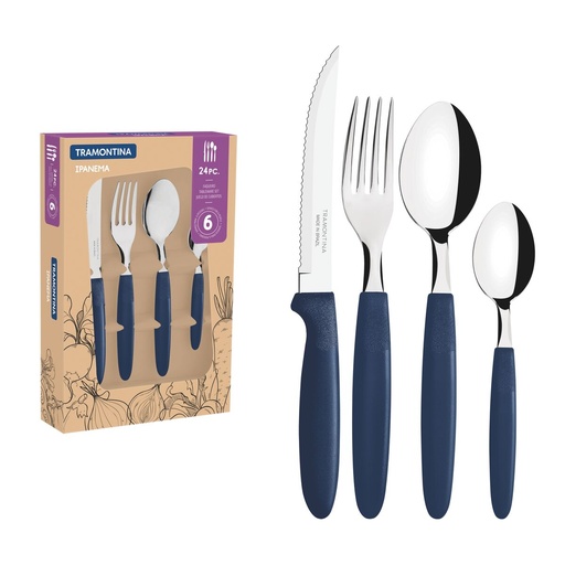 [3409] SET CUBIERTOS ACER AZ 24 PZ IPANEMA TRAMONTINA 23398/172