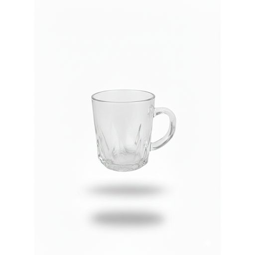 [15009269] TAZA VID 8.5 OZ/250 ML TRANS DECO PIRAMIDE ZB241 GIGI