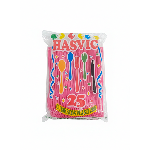 [15001362] TENEDOR ROSADO 2 HASVIC 25 UNI 