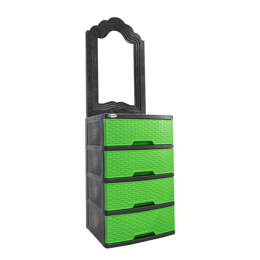 [15000091] TOCADOR PLAS RATAN C/ESP 4 GAV VERDE ETERNO SANCHIA