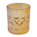 VASO VID WHISKY 300 ML DOR DECO REL 8X9 CM B038