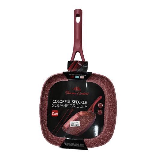 [15010881] SARTEN ANTIAD 28 CM CUAD MOTEADO VINO ALFA 89128