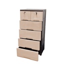 GAVETERO QUEEN PLAS 5 NIV C/LLAVE BEIGE MEGA