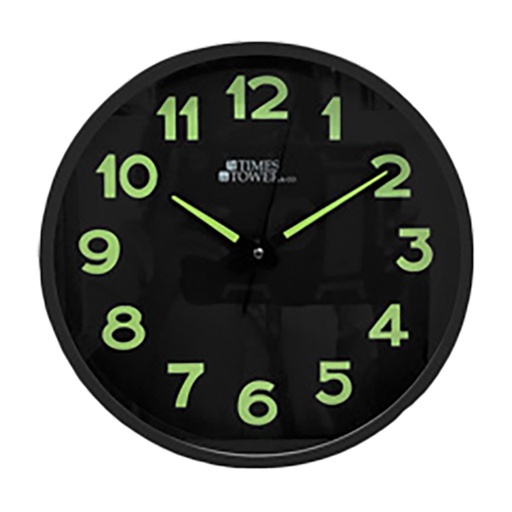 [15011545] RELOJ PARED 10" CM LISO BL/VD NG/VD TIMES TOWER MAYS 602-04679