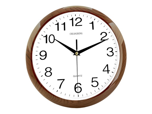 [15011536] RELOJ PARED 26 CM LISO CHOCO/BL/NG TIMES TOWER MAYS 602-37453