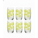 SET 6 VASOS VID 12 OZ D/NARANJA TRANS/VD HARTIN 751-10700068B