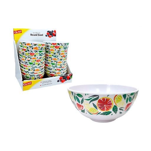 [15011572] ENSALADERA MELA 6" BL/VD/ANAR/ LISO D/NARAN GLAD 726-70228