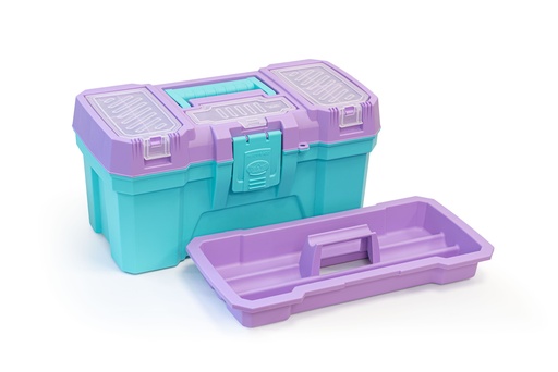 [15011843] CAJA PLAS MEGABOX BEAUTY 9.1 LT C/BAND TURQ/MOR REYPLAST CJX965600