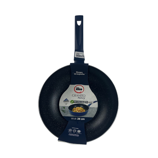 [15011878] SARTEN WOK ANTIAD 28 CM GRANITO NAVY ILKO 1100371